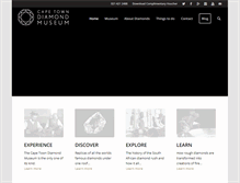 Tablet Screenshot of capetowndiamondmuseum.org